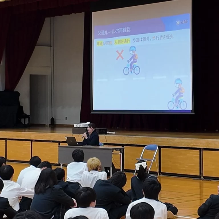 【1年生】「自転車安全利用講習会」を開催しました！