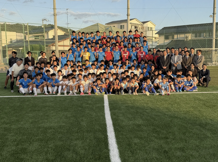 松本学園スポーツセンター人工芝張替工事完成披露式を行いました！